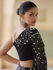 Trendy Stylist Black & White Indo Western Lehenga Choli