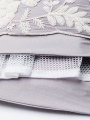 Mauve Chinon Sequins and Zarkan embroidery Semi-Stitched Lehenga choli & Dupatta