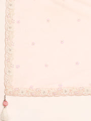Rose Gold Chinon Sequins and Zarkan embroidery Semi-Stitched Lehenga choli & Dupatta