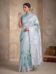 Floral Zari Silk Blend Saree