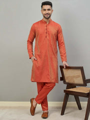 Men Ethnic Motifs Regular Kurta with Pyjamas