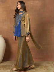 Women Ethnic Motifs Embroidered Regular Thread Work Kurta with Palazzos & With Dupatta