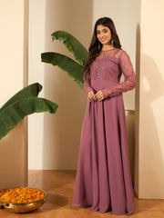 Women Embellished Sequined Maxi Ethnic Dress