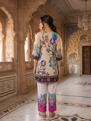 Floral Linen Printed Tunic with Trousers