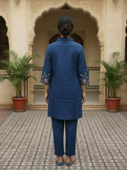 Bohemian Embroidered Tunic with Trousers