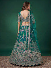 Rama Zari Dori & Multiple Sequins Wedding Lehenga Choli