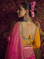 Pink Viscose Dola Saree With Hand Work Blouse