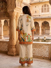 Linen Printed Tunic with Palazzos