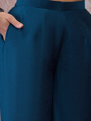 Lace Detail Embroidered Tunic with Palazzos