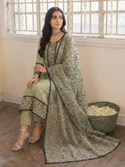 Green Embroidered Casual & Festive Pant Style Suit