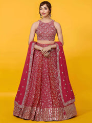 Red Designer Wedding Festive Wear Lehenga Choli