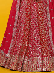 Red Designer Wedding Festive Wear Lehenga Choli