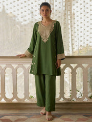 Designer Style Green Festive Pant Style Salwar Suit