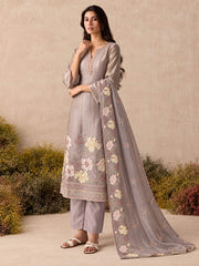 Lavender Shimmer Embroidered Work Readymade Salwar Suit