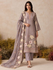 Lavender Shimmer Embroidered Work Readymade Salwar Suit