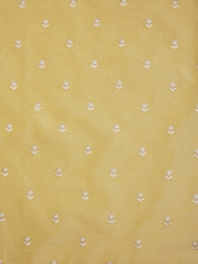 Yellow Floral Embroidered Sequinned Unstitched Dress Material