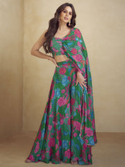 Green Readymade Salwar Suit For Party
