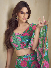 Green Readymade Salwar Suit For Party