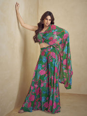 Green Readymade Salwar Suit For Party