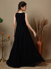 Girl Floral Embroidered Maxi Ethnic Dress