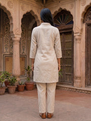 Floral Embroidered Tunic with Trousers