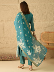 Women Ethnic Motifs Embroidered Regular Mirror Work Kurta with Trousers & With Dupatta