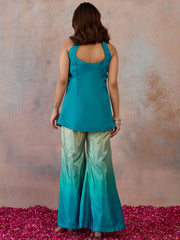 Organza Embellished Tunic with Palazzos