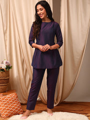 Purple Top with Trouser Co-Ords