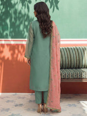 Firozi Pink Floral Embroidered Straight Cut Suit