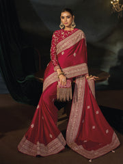 Red Wedding Festive Designer Saree