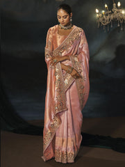 Peach Wedding Festive Designer Saree