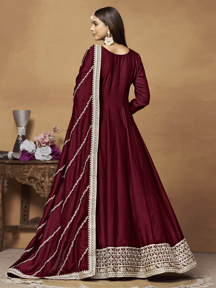Women Ethnic Motifs Embroidered Regular Sequinned Chanderi Cotton Kurta with Trousers & With Dupatta