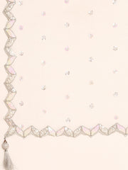 Grey Organza Sequins and Zarkan embroidery Semi-Stitched Lehenga choli and Dupatta