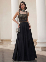 Midnight Noir Beaded Lehenga Set