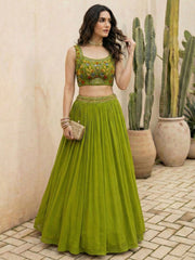 Aurelia Verdant Georgette Lehenga Set