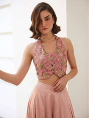 Blush Pink Indo Western Palazzo Set