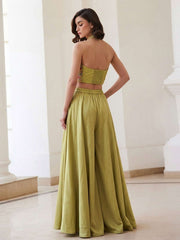 Lime Green Indo Western Palazzo Set