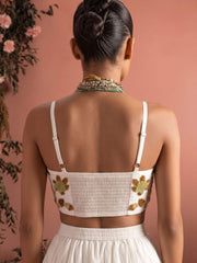 Silk Lehenga Choli In Off White Colour