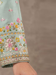 Sea Green Front Slit Style Wedding Skirt Anarkali Suit