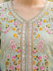 Sea Green Front Slit Style Wedding Skirt Anarkali Suit