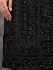 Beads Embroidered Work Black Wedding Palazzo Dress