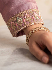 Heavy Beads Pink Embroidered Palazzo Style Dress