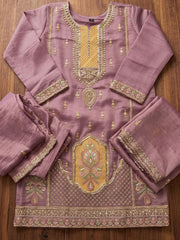 Heavy Beads Pink Embroidered Palazzo Style Dress
