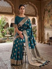 Ethnic Motifs Zari Silk Blend Saree