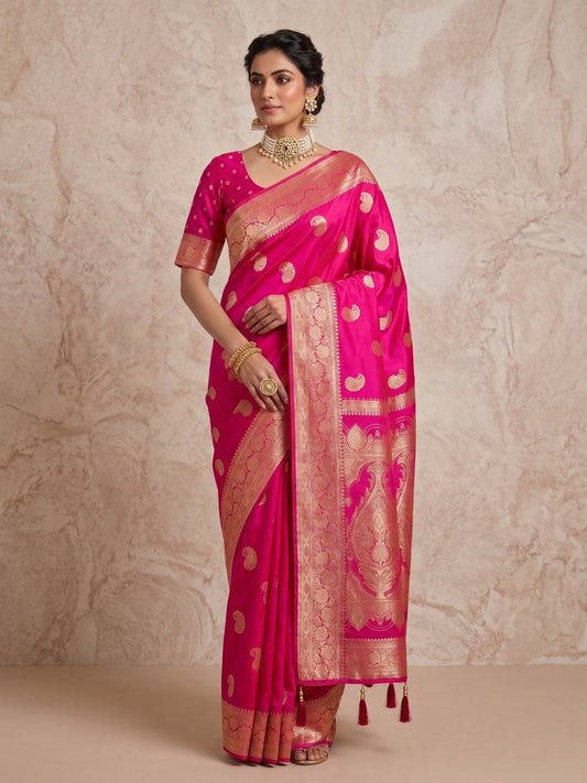 Woven Design Zari Silk Blend Saree