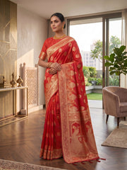 Woven Design Zari Silk Blend Saree