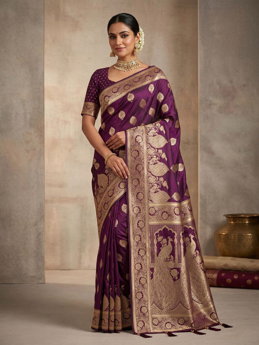 Woven Design Zari Silk Blend Saree
