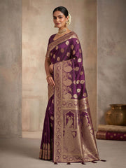 Woven Design Zari Silk Blend Saree