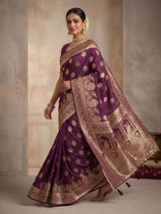 Woven Design Zari Silk Blend Saree