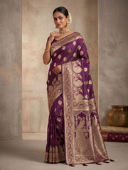Woven Design Zari Silk Blend Saree